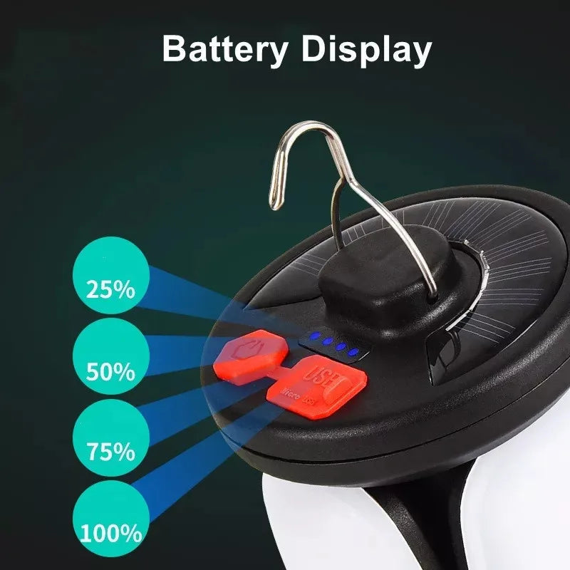 Portable Solar-Powered Folding Camping Light