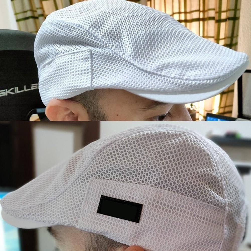 Men's Breathable Flat Cap with Airflow Design - Stylish & Adjustable