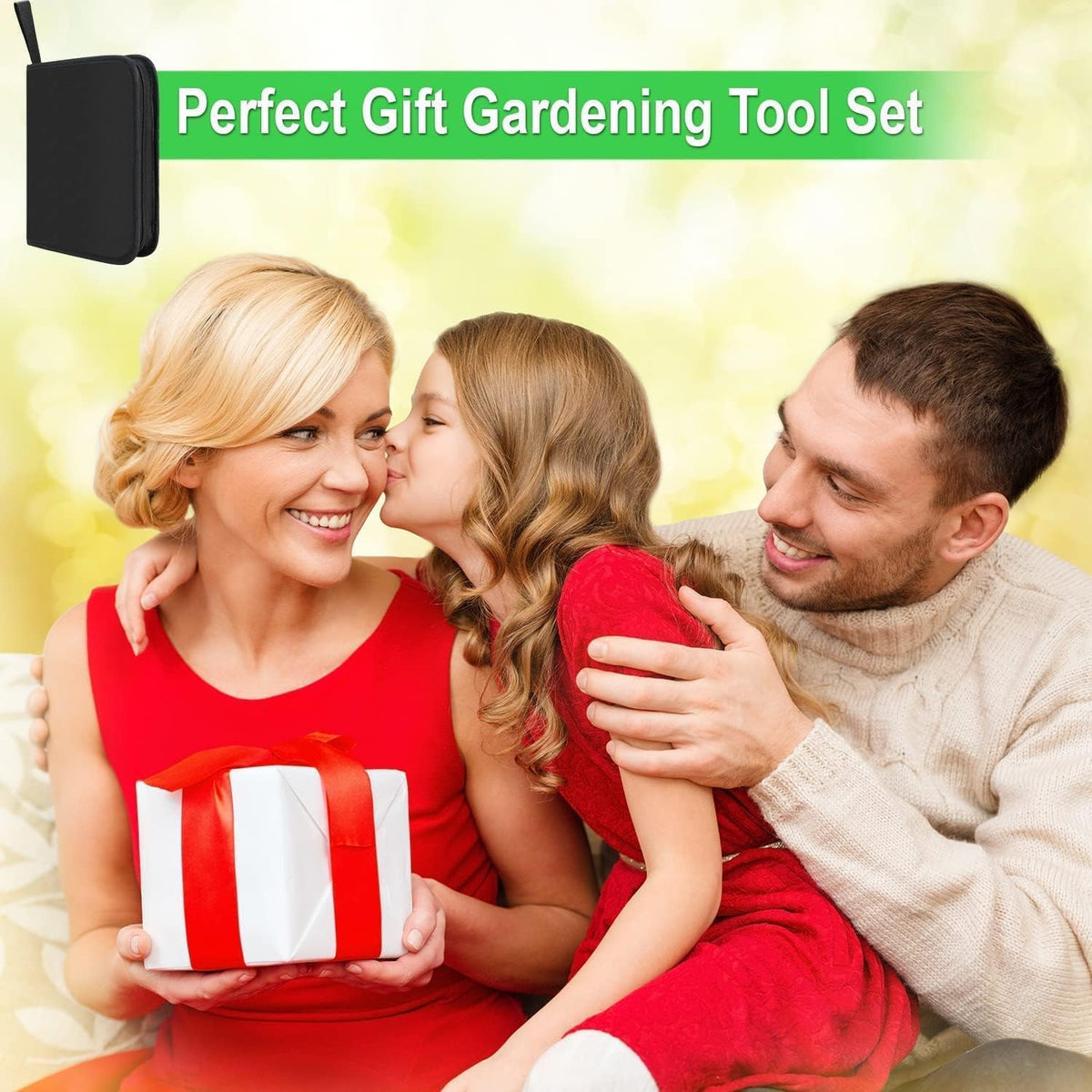 24-Piece Bonsai Care Set with Steel Tools and Leather Case