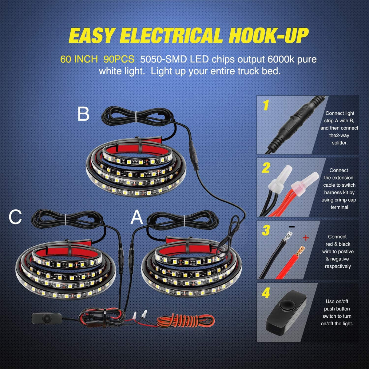 Illuminate Your Truck Bed with a 60-Inch LED Lighting Strip