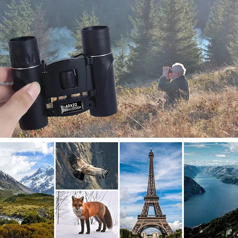 Compact 40x22 High-Definition Binoculars for Outdoor Adventures