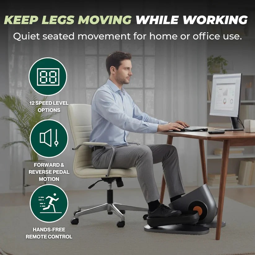 Ergonomic Under-Desk Pedaler with LCD Screen & Wireless Control