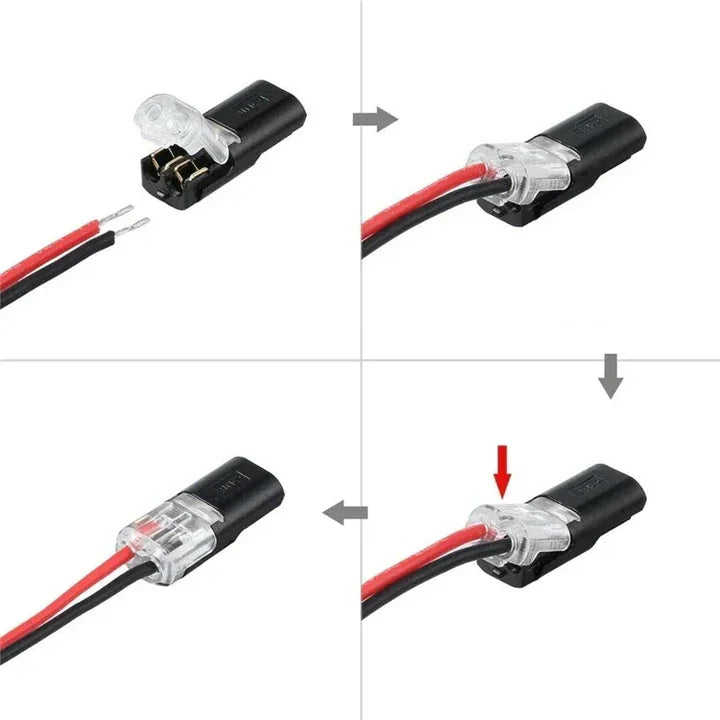 2-Pole Cable Connector No-Strip Insulation-Piercing Pluggable