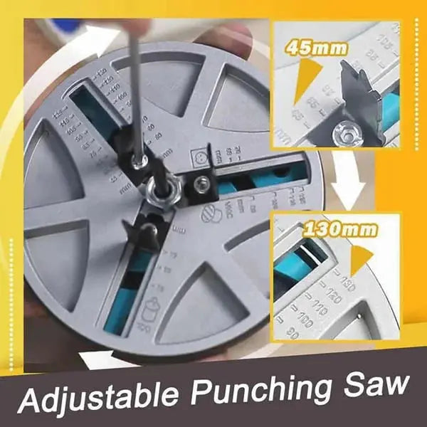 Adjustable Hole Saw 1.77 To 5.12 Inches Triple-Tooth Quick-Change