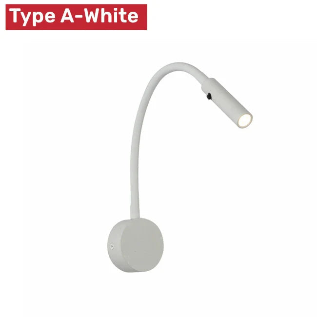 Bedside LED Wall Lamp Flexible Gooseneck Touch Switch 3000/4000/6000K