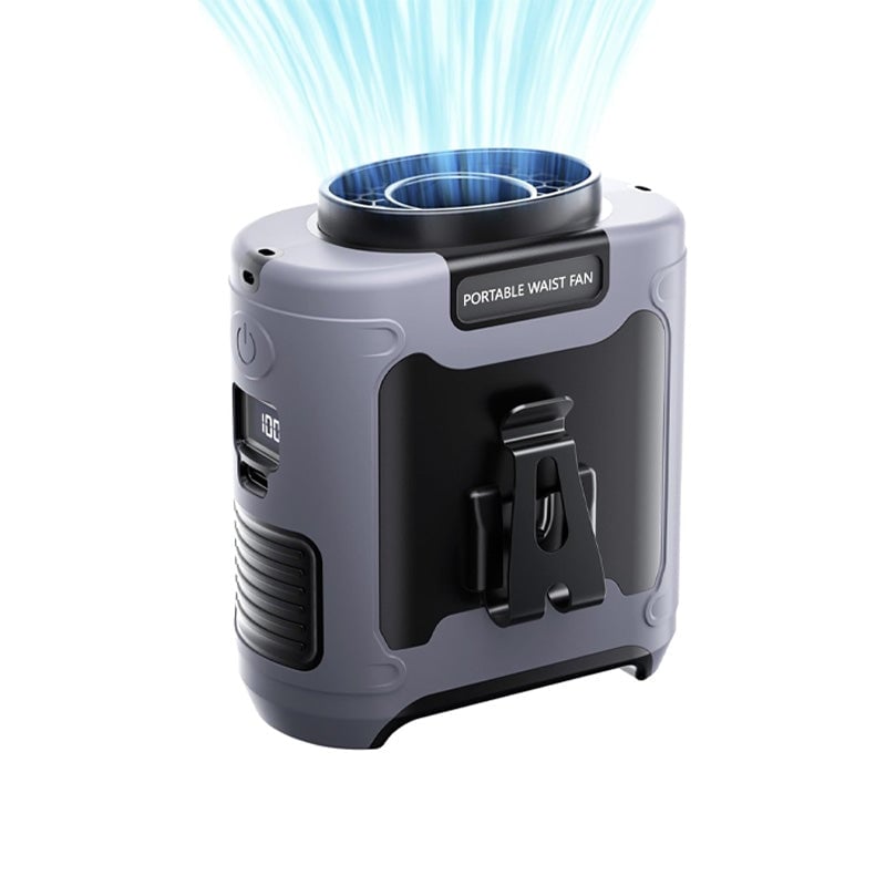 Belt Fan USB Rechargeable Clip-On Multiple Speeds