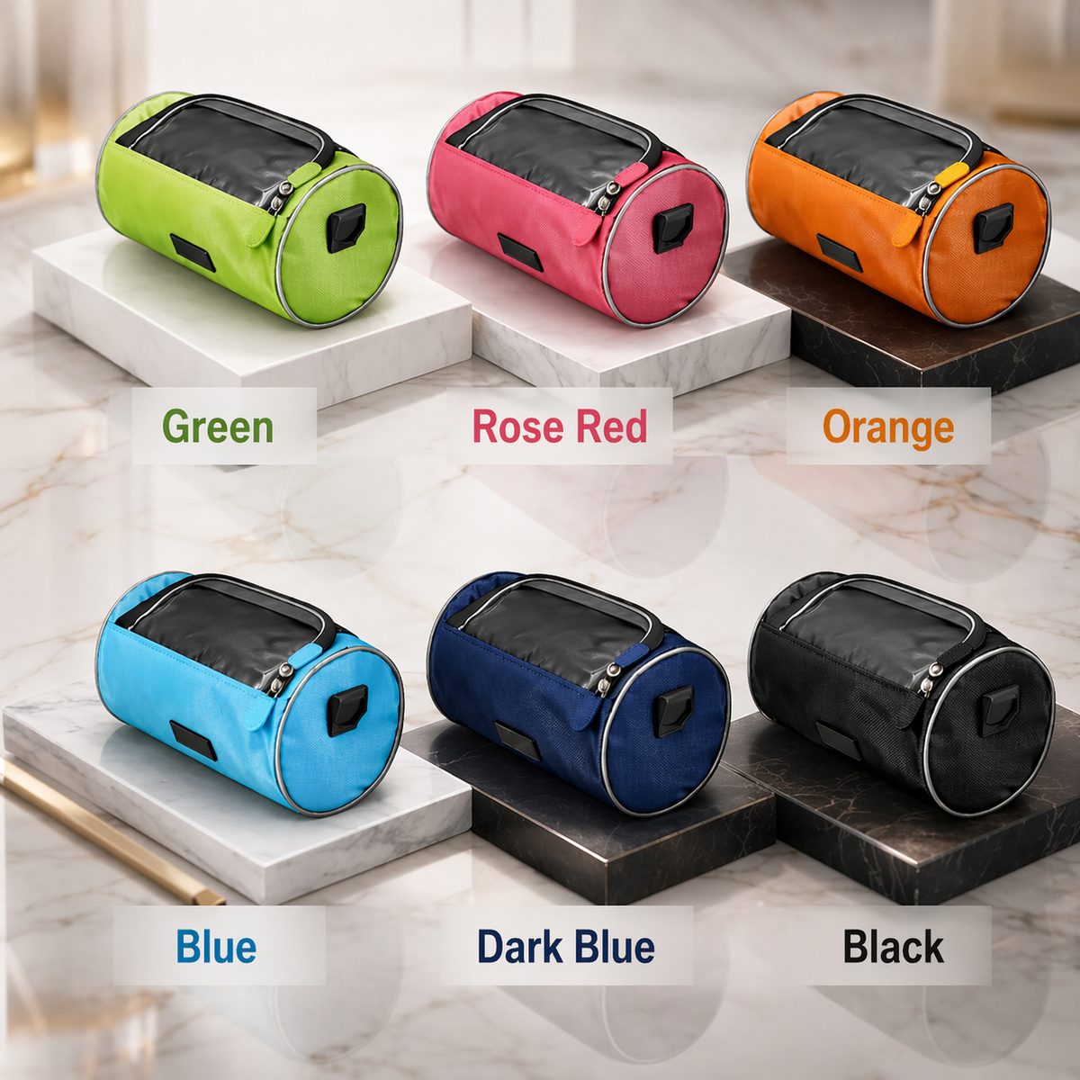 Bicycle Handlebar Bag Touchscreen Phone Window Water-Resistant Nylon