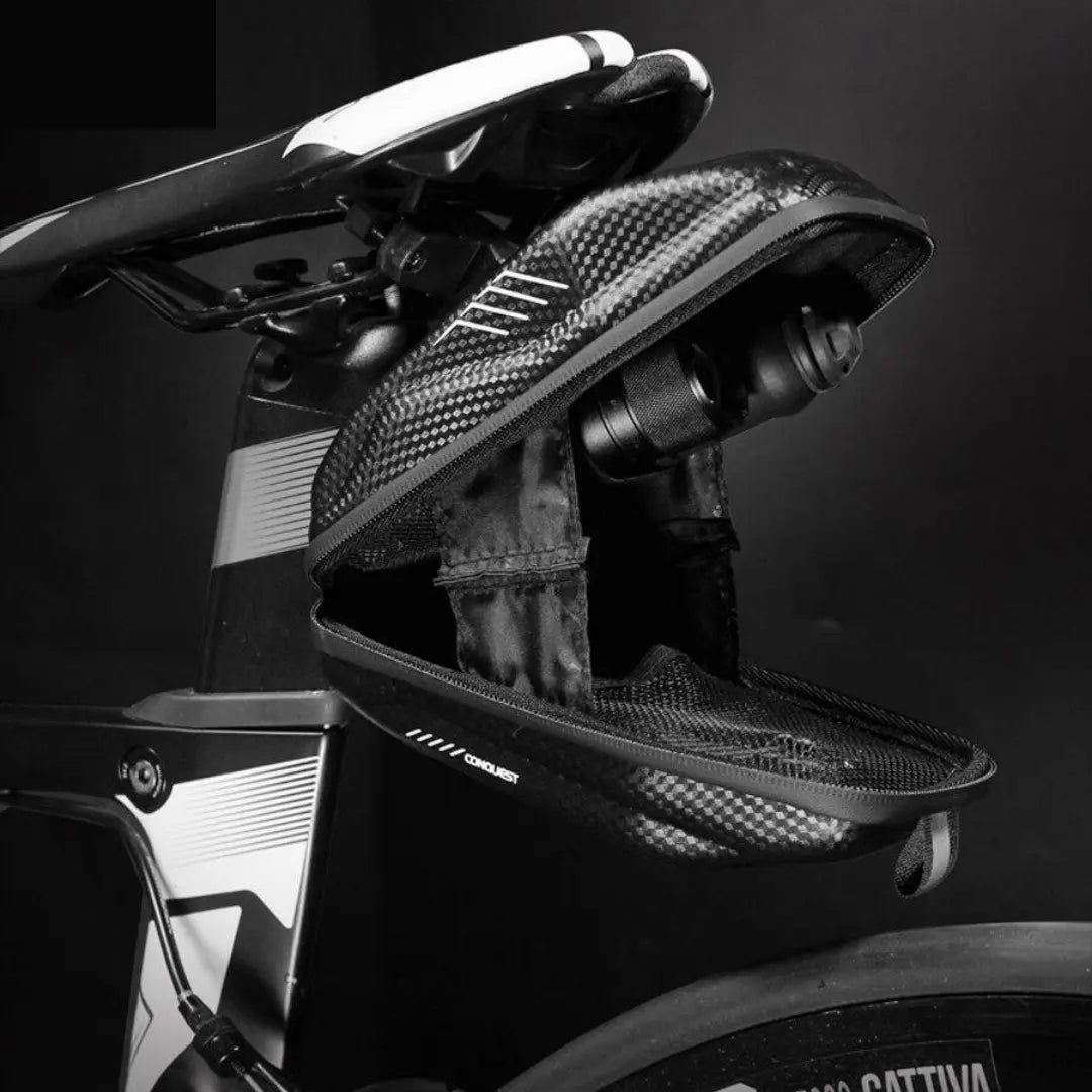 Bicycle Saddle Bag Quick-Release Waterproof Hard Shell