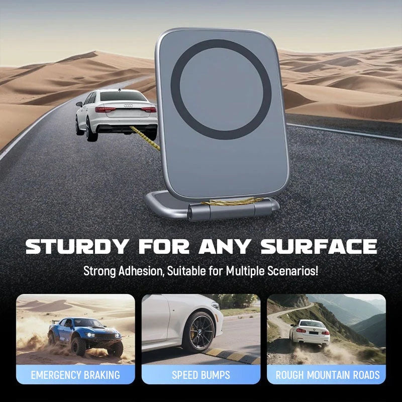 Car Phone Holder Strong Magnetic Rotatable Arm Residue-Free Mounting