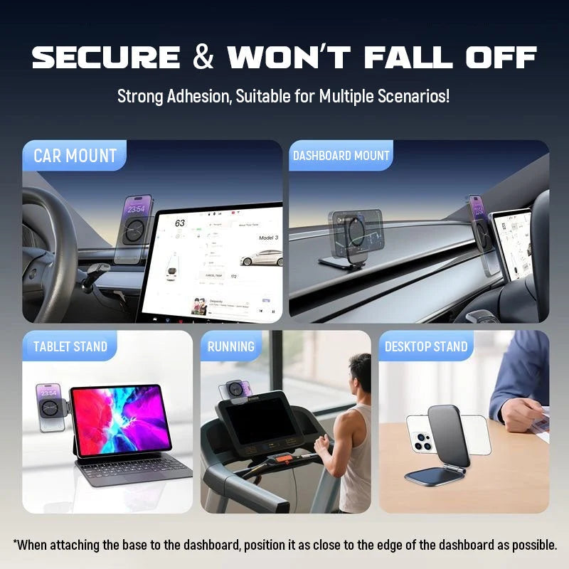 Car Phone Holder Strong Magnetic Rotatable Arm Residue-Free Mounting