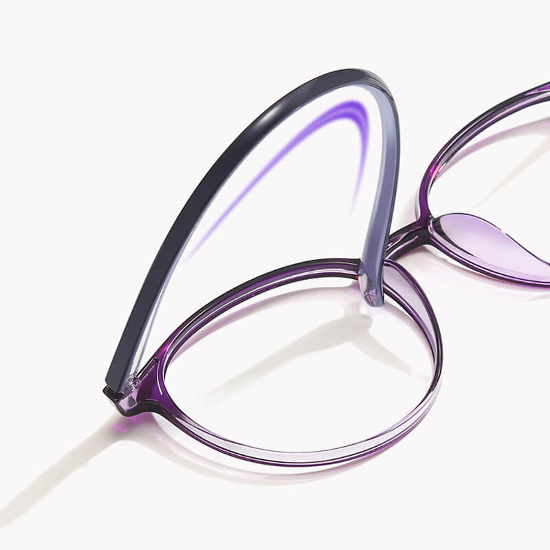 Computer Glasses Round Frame Blue Light Filter Lightweight