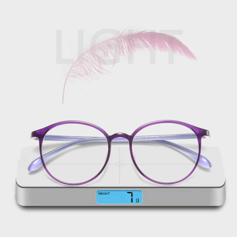 Computer Glasses Round Frame Blue Light Filter Lightweight