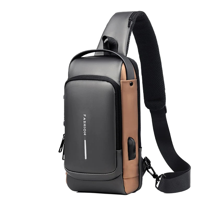 Crossbody Bag Anti-Theft USB Charging Fits 9.7-Inch Tablet