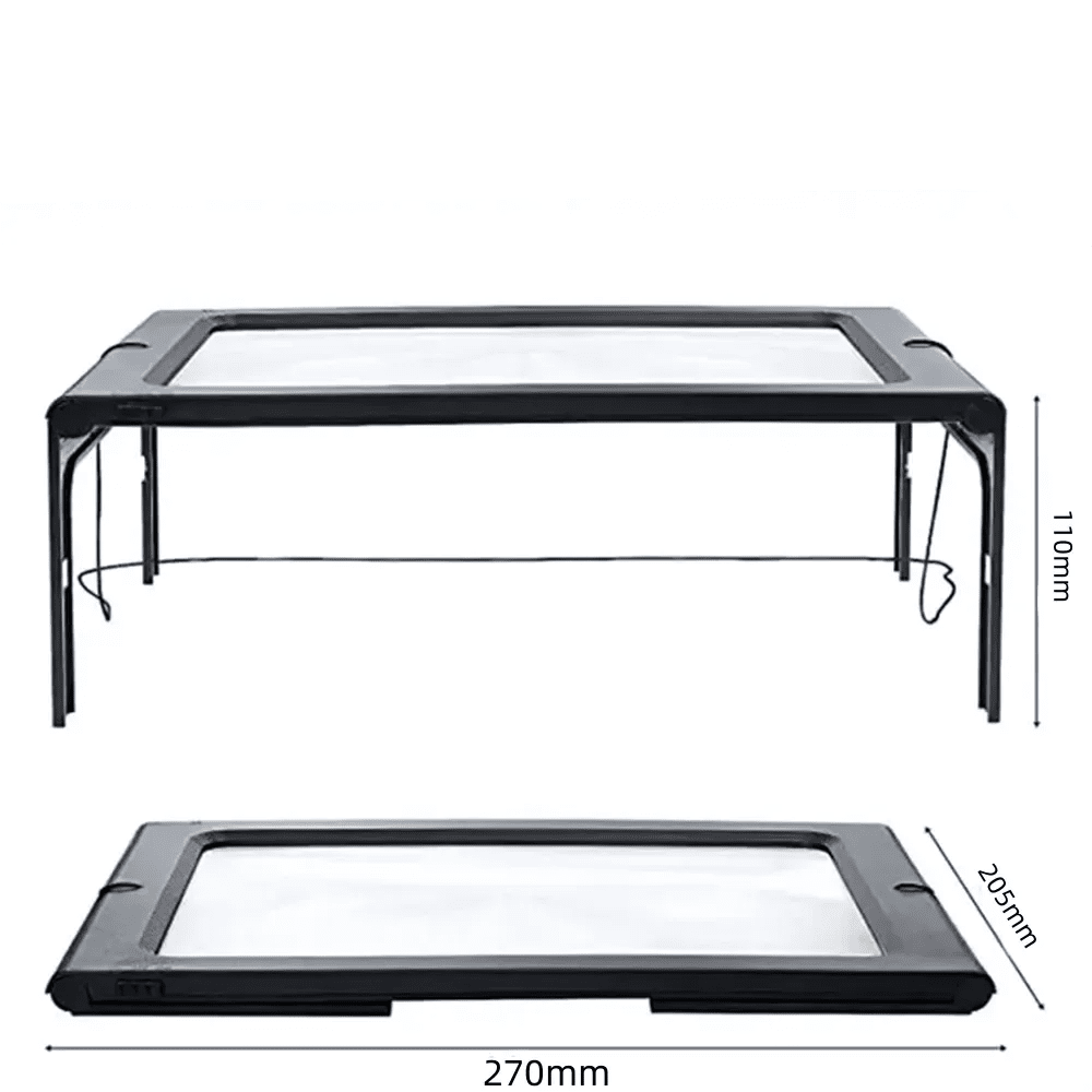 Desktop Magnifier 3x Full-Page Foldable LED & Hands-Free