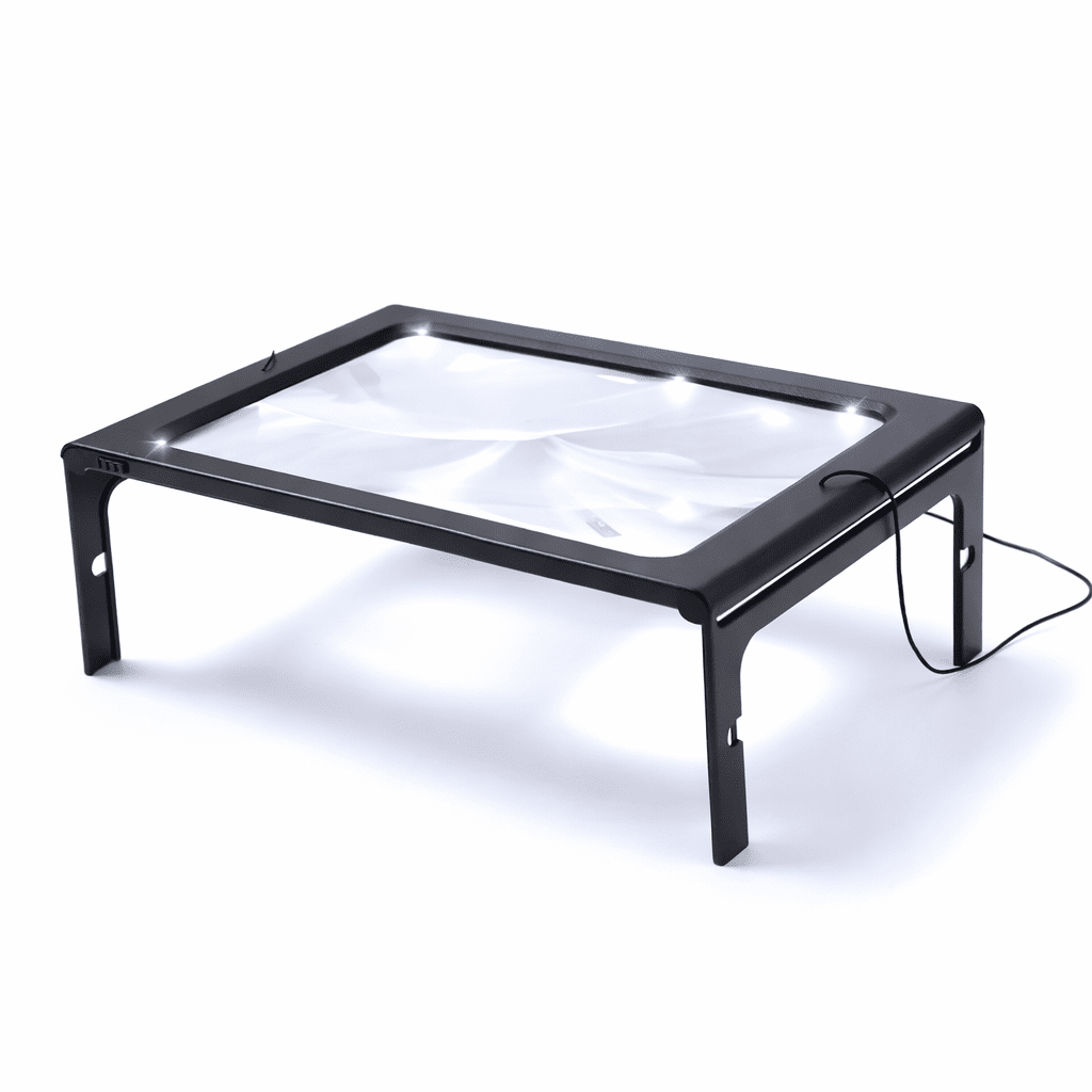 Desktop Magnifier 3x Full-Page Foldable LED & Hands-Free