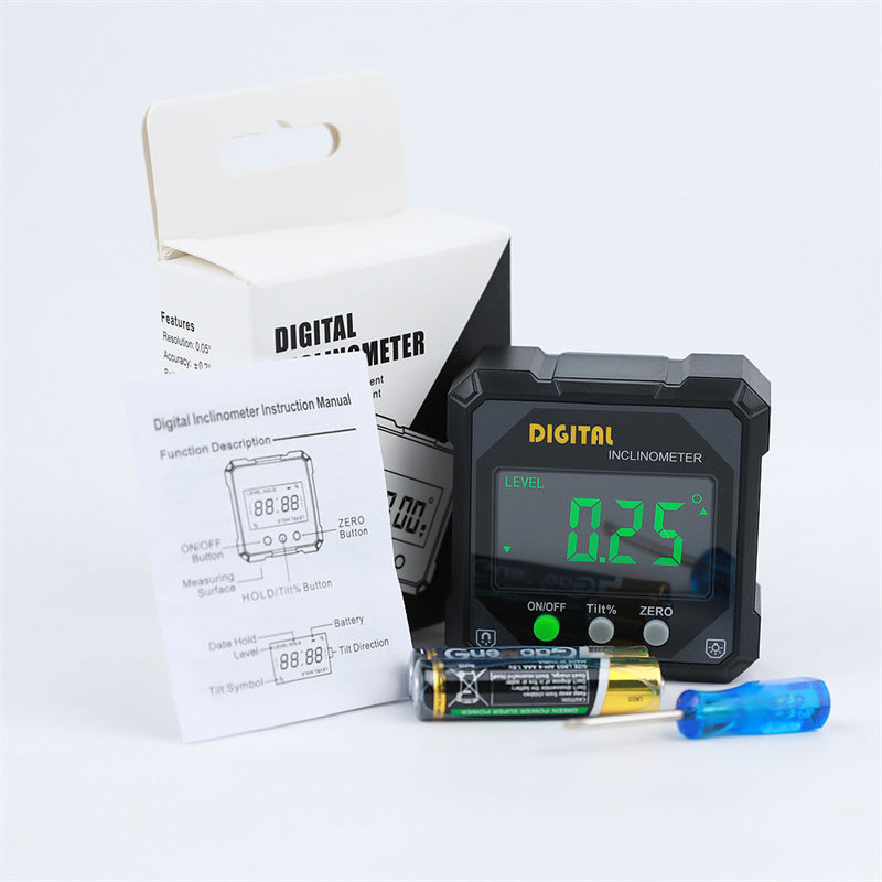Digital Angle Gauge Magnetic Base Hands-Free 0.2° Accuracy
