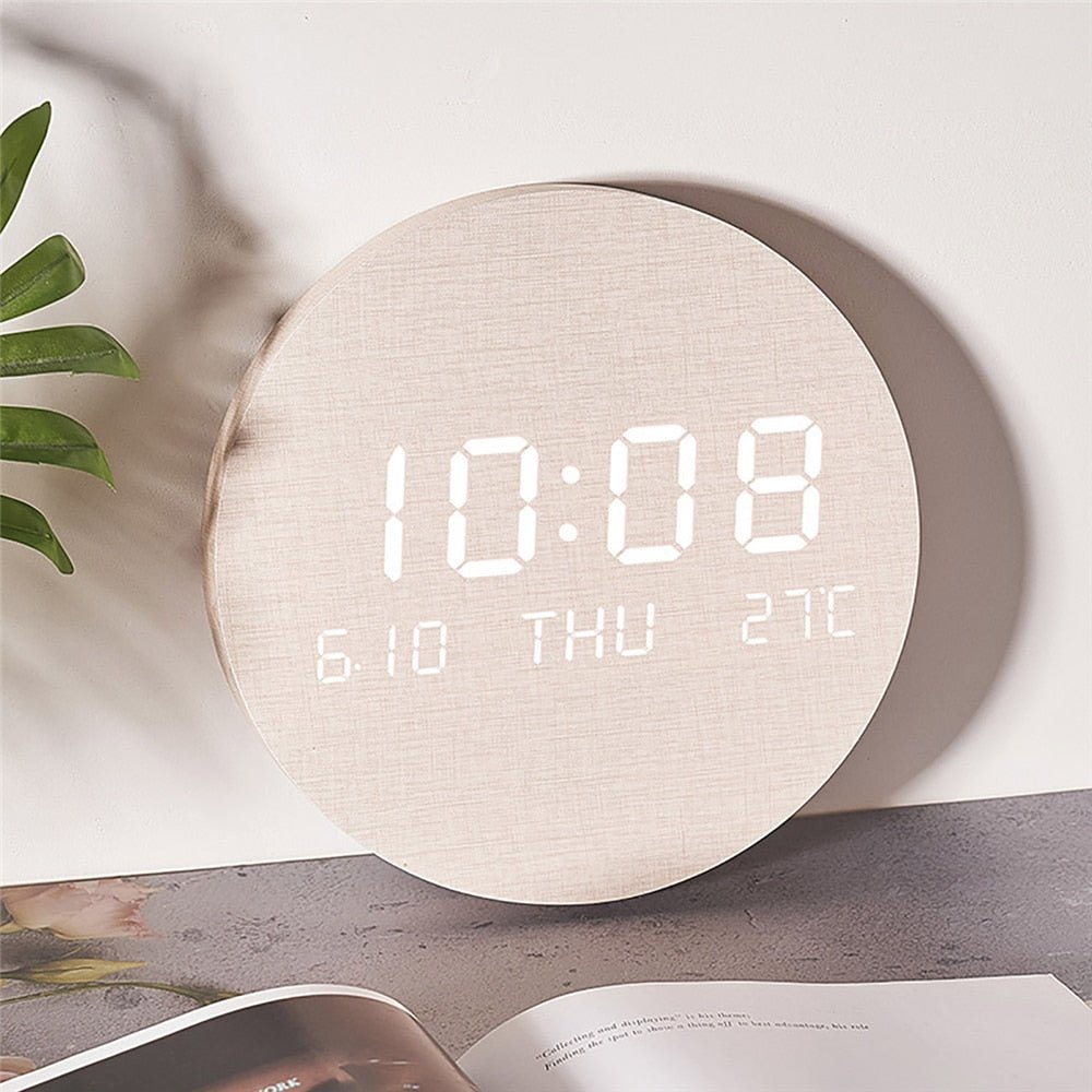 Digital Wall Clock Scandinavian Minimalist Battery-Powered