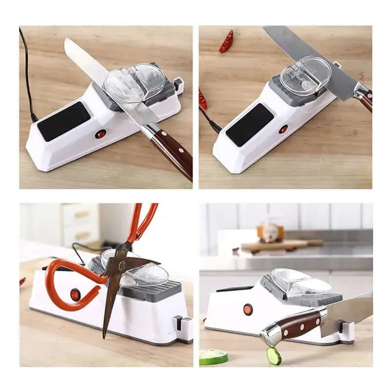 Electric Knife Sharpener USB Rechargeable Cordless Non-Slip
