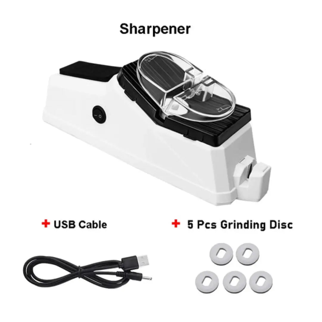 Electric Knife Sharpener USB Rechargeable Cordless Non-Slip