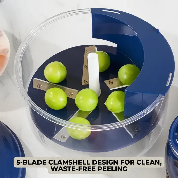 Electric Peeler One-Button 5 Stainless Steel Blades & Washable Parts