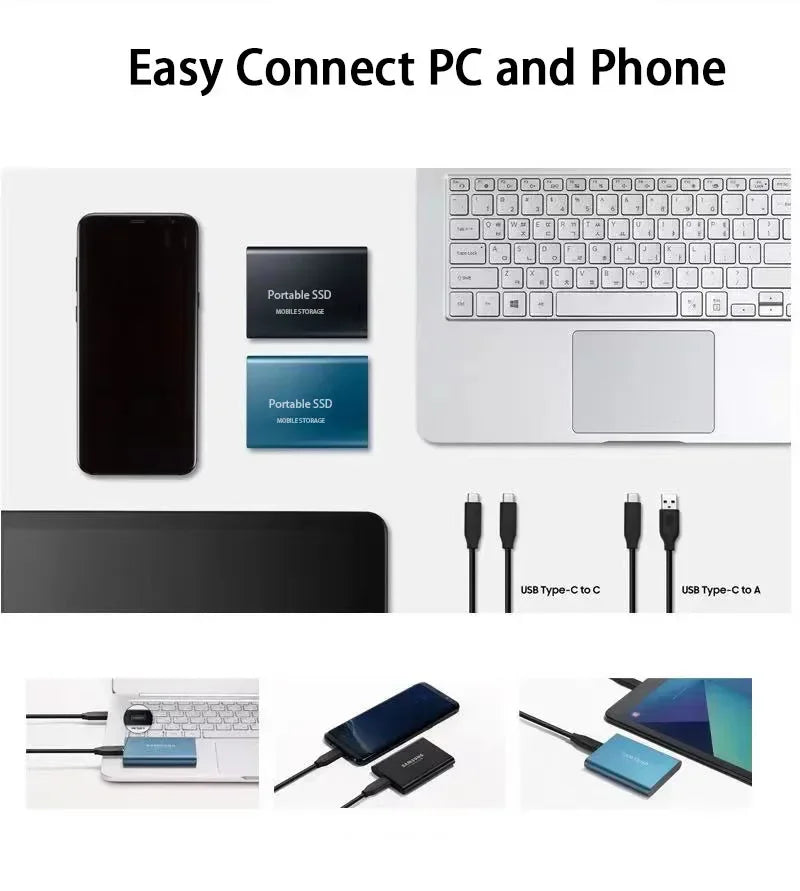 External SSD 128GB USB-C 520 MB/s