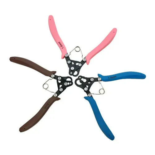 Eyelet Pliers Multi-Hole Head Carbon Steel Spring-Return Handles