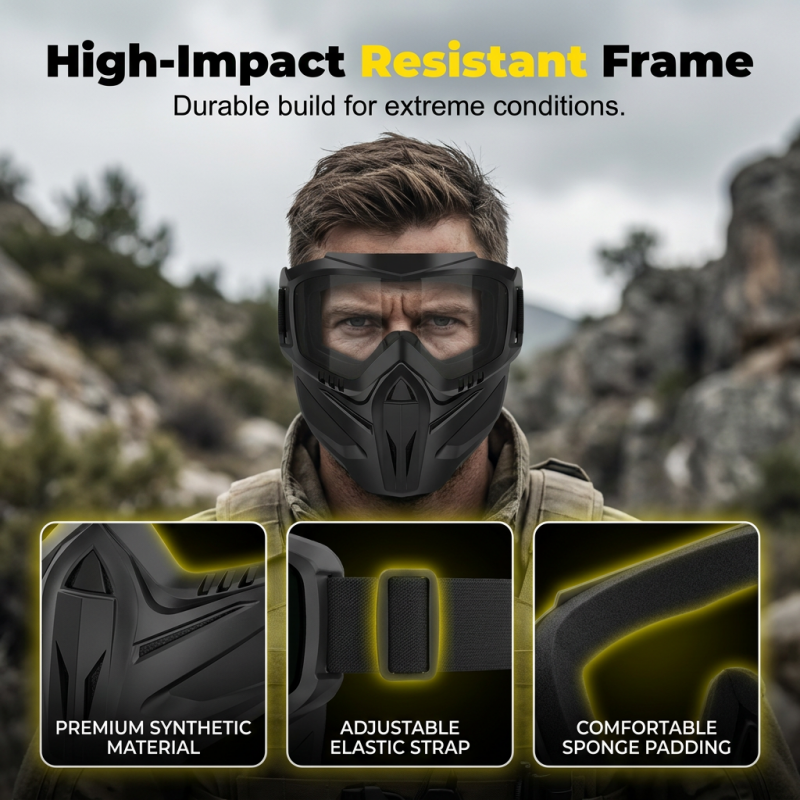 Face Shield Polycarbonate Ventilated Detachable Goggles