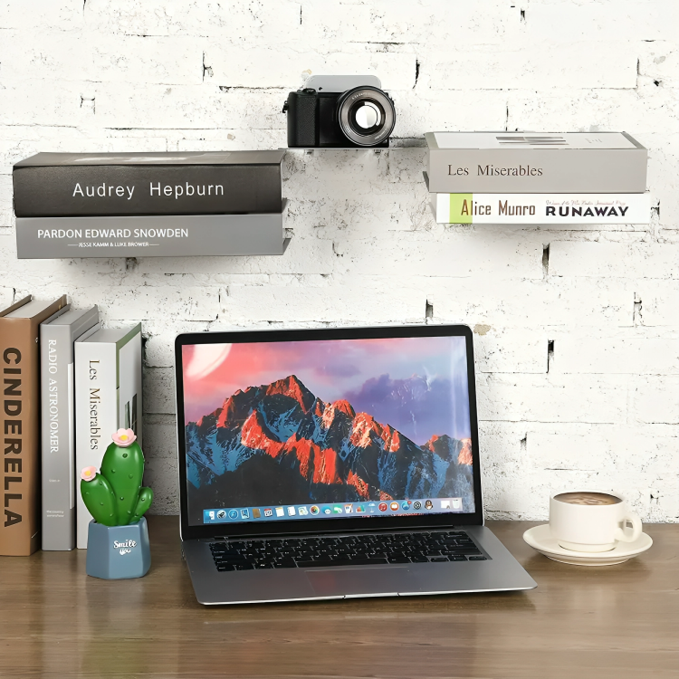 Floating Wall Shelf Invisible Stainless Steel Space-Saving