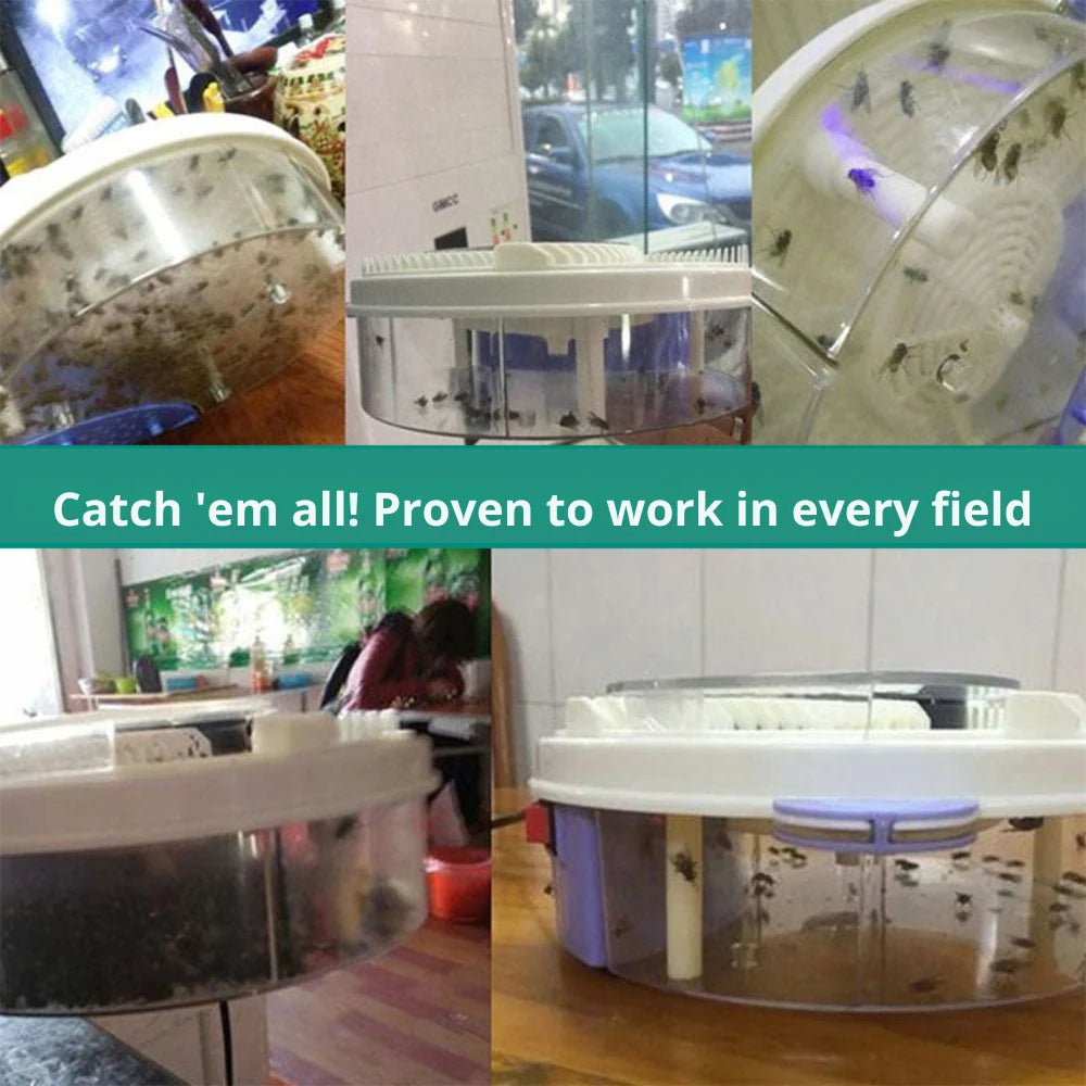 Fly Trap Silent Chemical-Free Rotating Capture