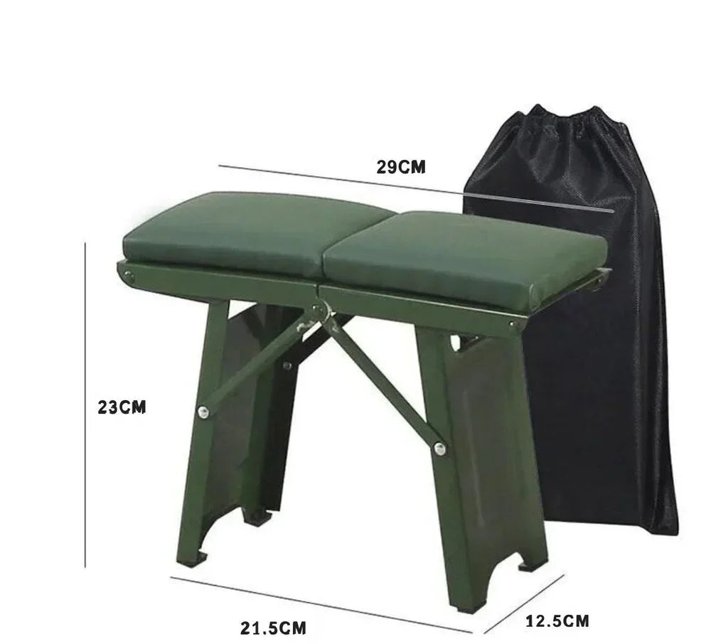Folding Camping Stool Ultralight Steel Frame 265 lb Capacity