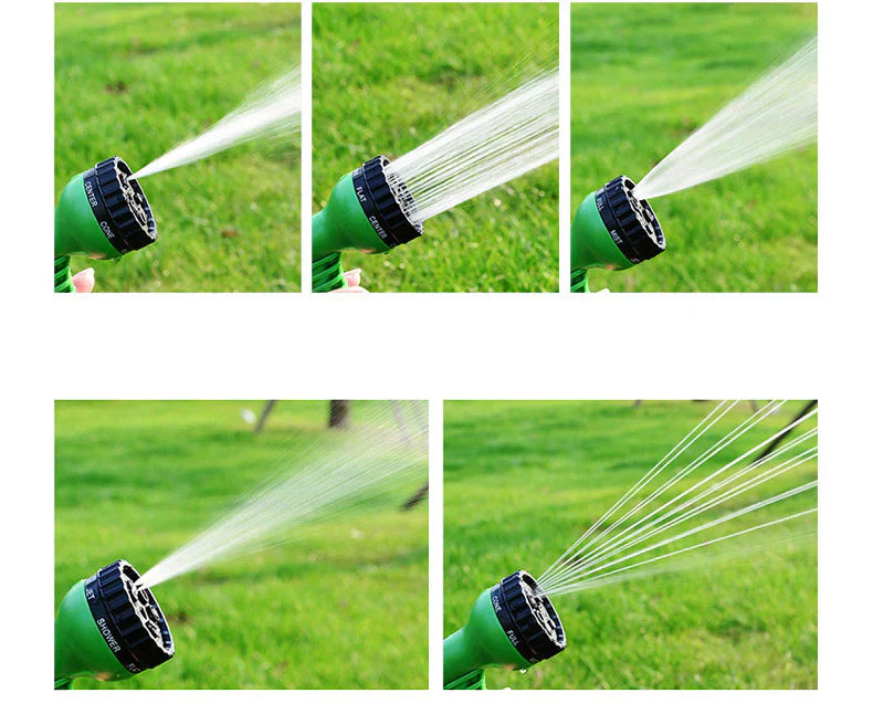 Garden Hose Expands 3x Kink-Resistant 7-Mode Nozzle