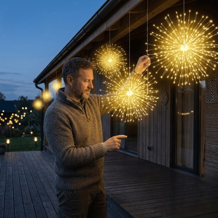 Garden Lights Solar Firework LED Weatherproof