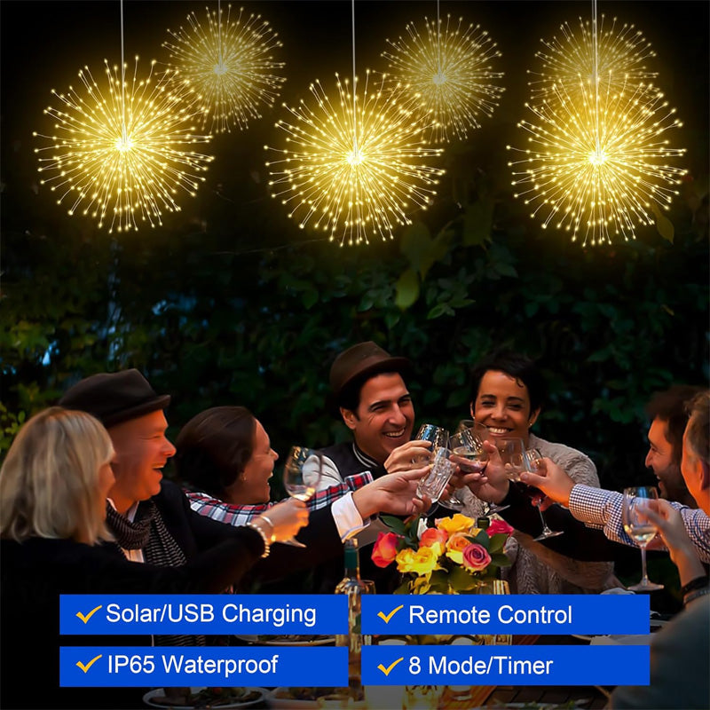 Garden Lights Solar Firework LED Weatherproof
