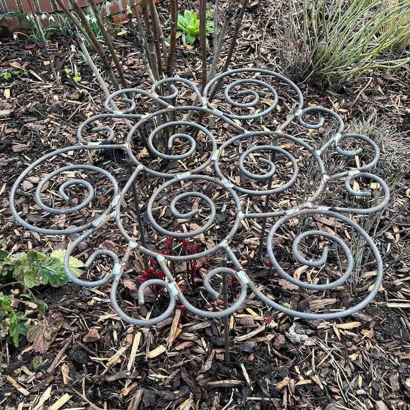 Garden Plant Support Decorative Scrollwork Supports Heavy Blooms
