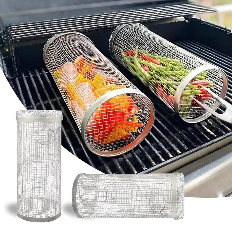 Grill Basket Rollable 304 Stainless Steel Dishwasher Safe