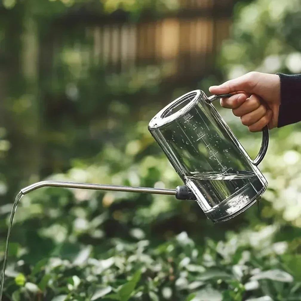 Indoor Watering Can Long Metal Spout Measurement Marks