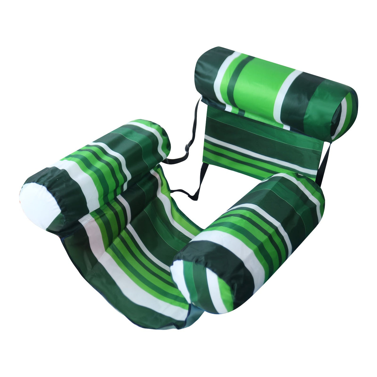 Inflatable Water Hammock Tropical Leaf PVC & Quick-Inflate Valve