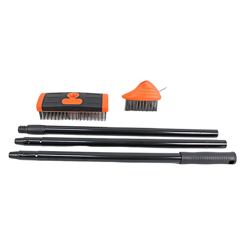 Joint Brush Set Telescopic Handle & 3 Steel Bristle Heads