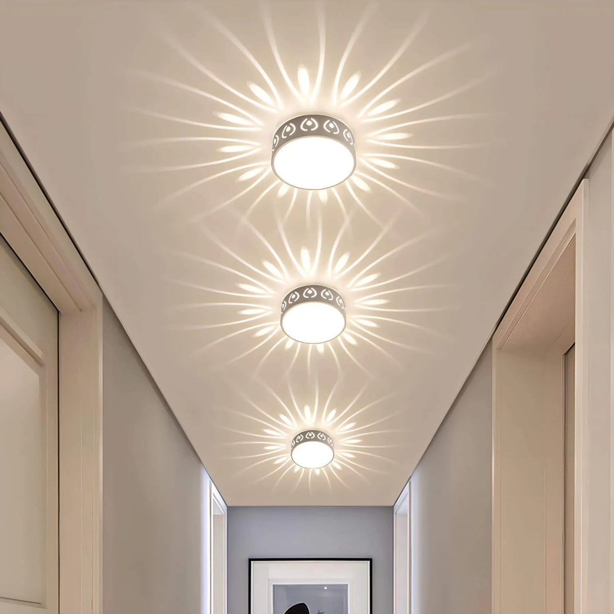 LED Ceiling Light Crystal Acrylic Selectable Warm & Cool White