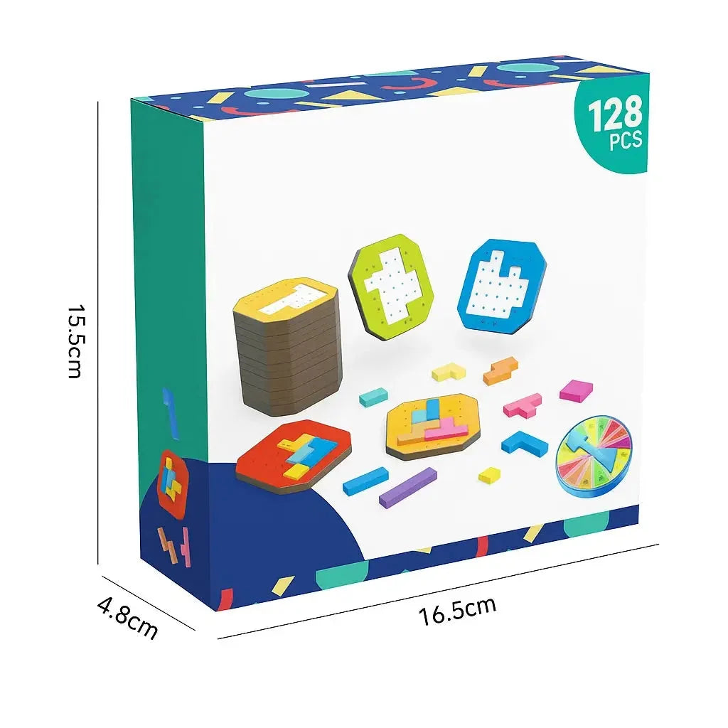 Logic Puzzle Set 108 Blocks & 20 Task Cards