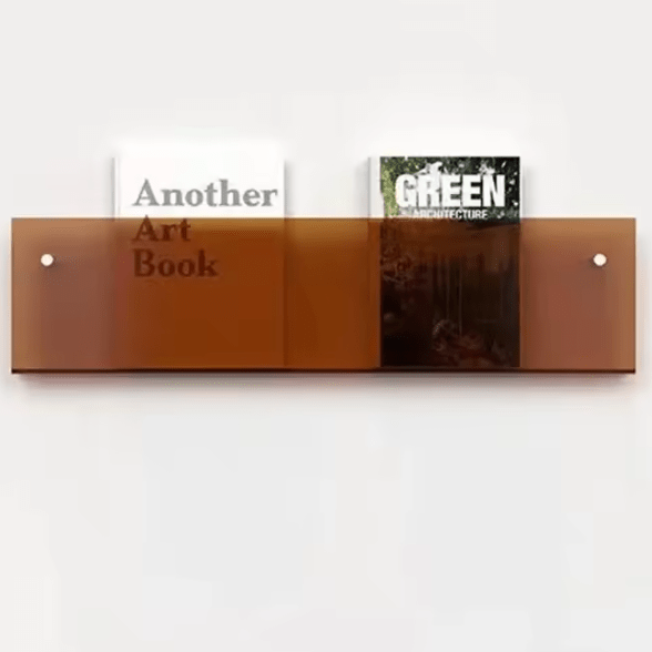Magazine Wall Shelf Clear Acrylic Wall-Mounted Space-Saving