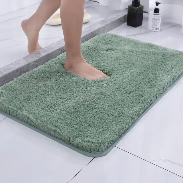 Microfiber Bath Mat Non-Slip Rubber Backing Machine Washable