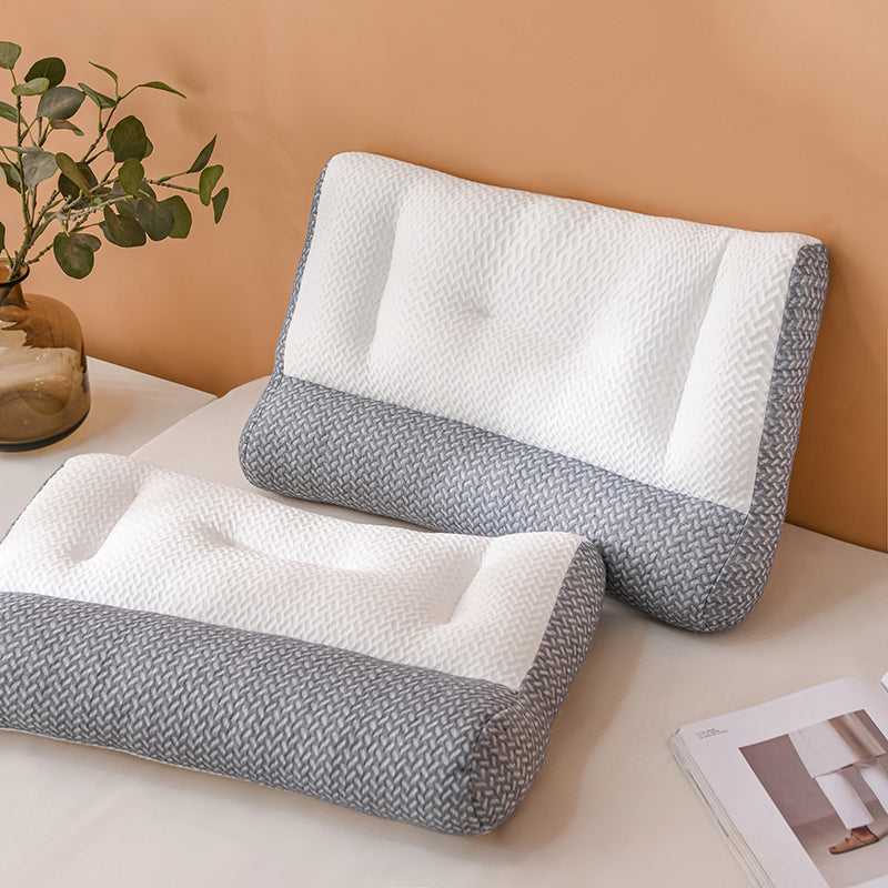Neck Pillow Feather-Silk Filling & Breathable Cotton Cover