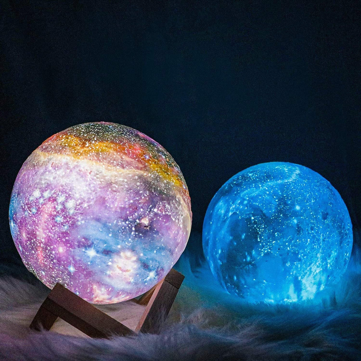 Night Light 3D Star Projection Rechargeable & Touch Control