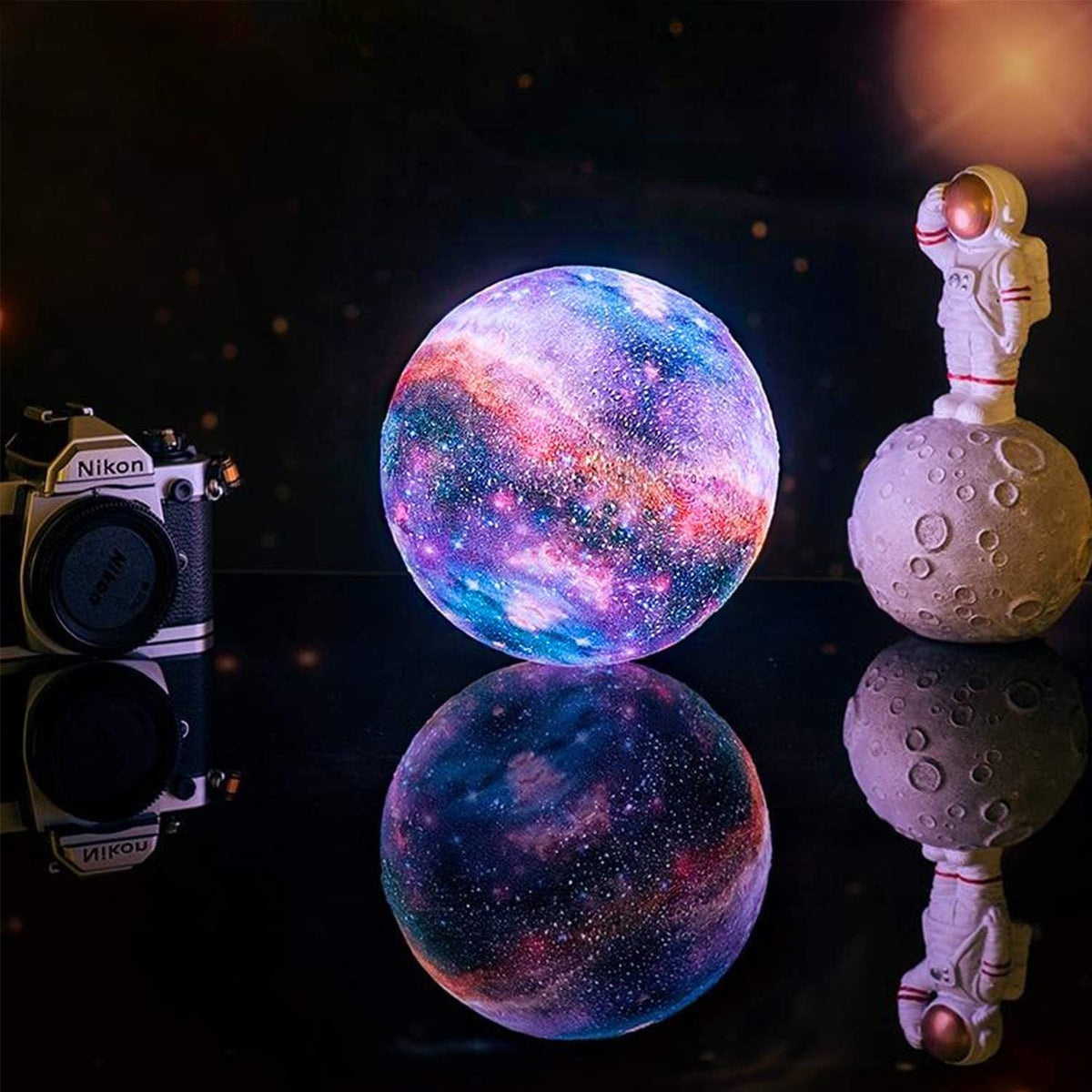 Night Light 3D Star Projection Rechargeable & Touch Control