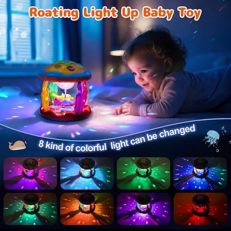 Night Light Projector Rotating Ocean Figures & Soothing Sounds