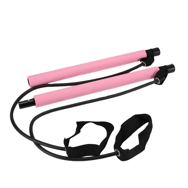 Pilates Bar Adjustable Resistance Bands & Foot Loops