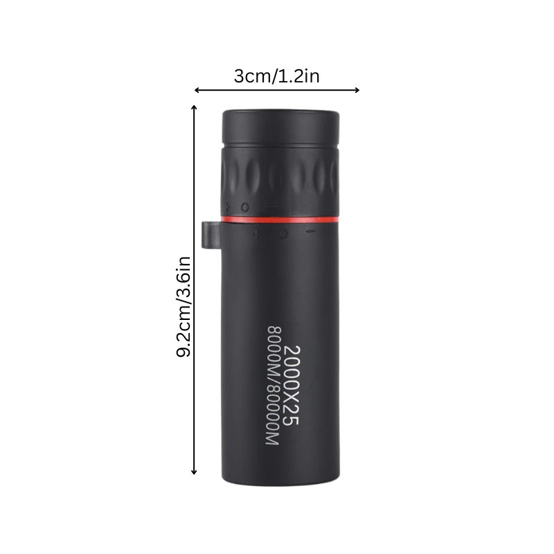 Pocket Monocular 2000x25 HD Smartphone Holder Compact & Lightweight
