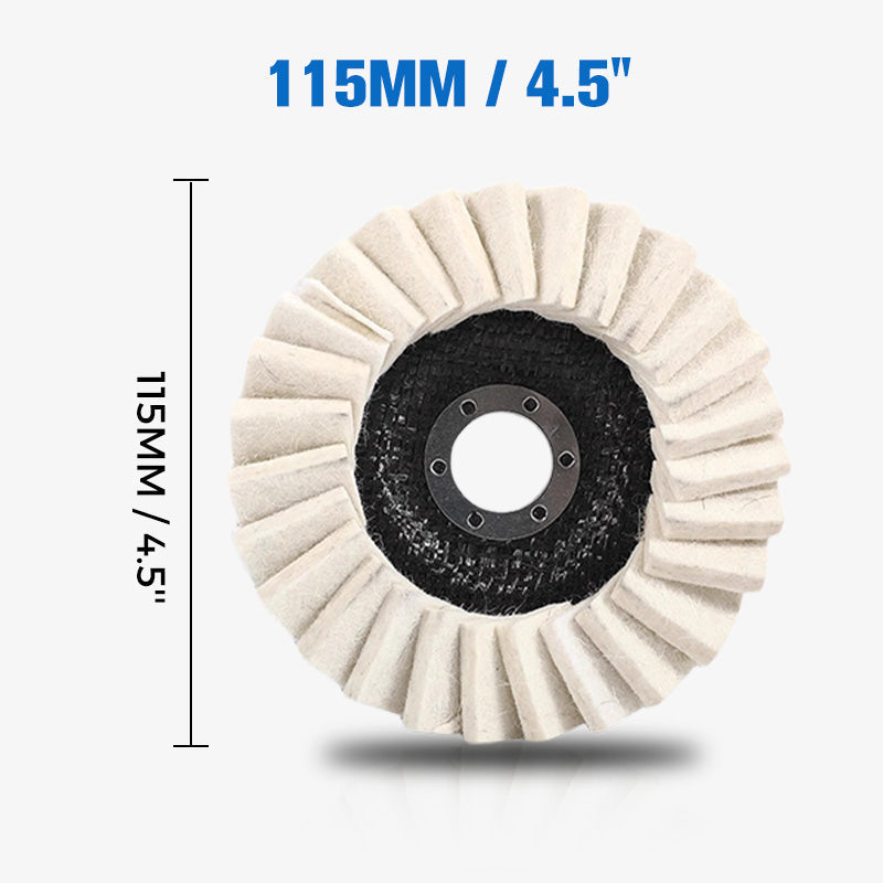Polishing Disc Wool Felt Reinforced Backing Metal & Wood