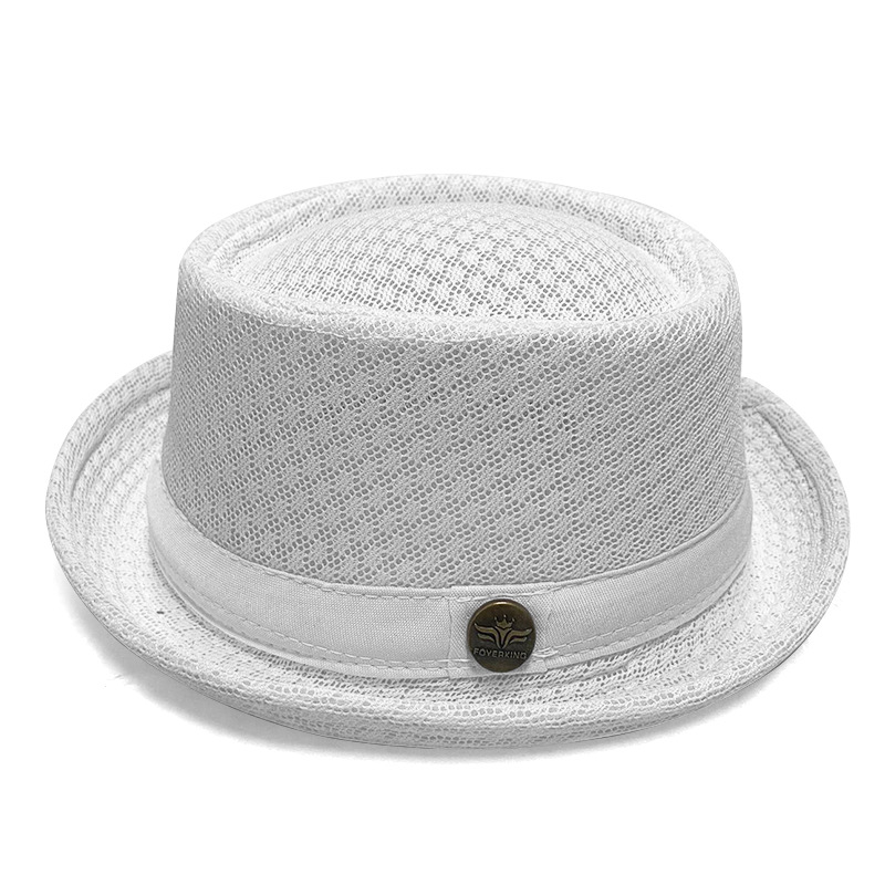 Pork Pie Hat Breathable Polyester Mesh Sweat Absorbing Band
